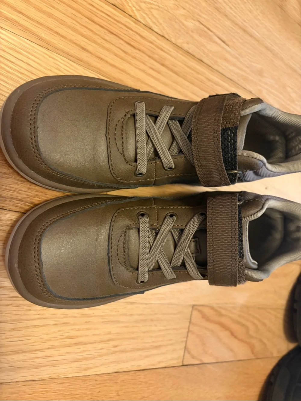 Stride Rite Olive Brown Boys' Velcro High-Top Boots - wide width